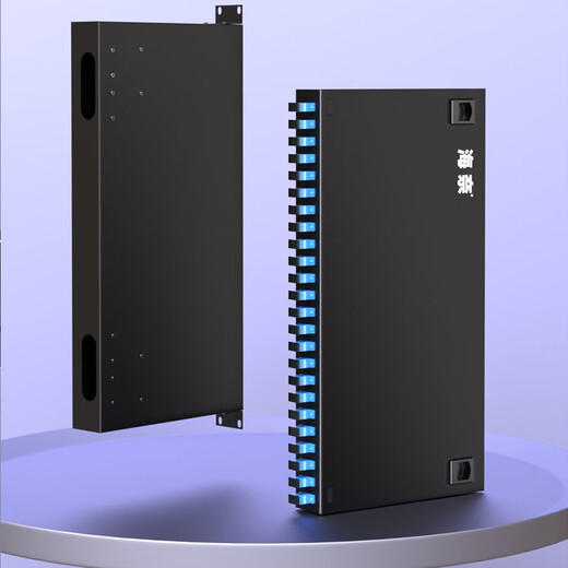 Hainai FCSCST12-port 24-port fiber terminal box distribution frame single-mode full-fit 1U rack type 12-core 24-core optical cable fusion wiring box junction box thickened FC24-core 1U single-mode full-fitted tail fiber flange (1 piece)