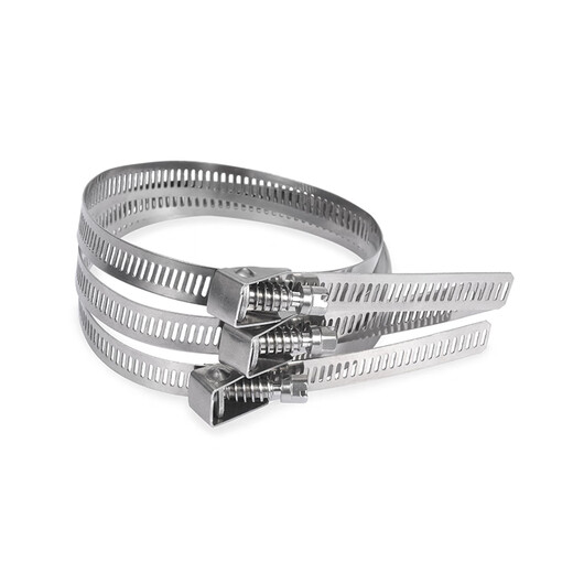 Jinggong (JINGGONG) 304 stainless steel live buckle cable tie metal buckle extra long removable elastic buckle hose clamp cable tie tightener clamp 12.5*200 bundle 11-57mm (2 pieces)