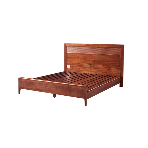 Bright furniture solid wood bed double bed modern simple wooden bedroom large bed wedding bed 1591 1.8 meters empty bed