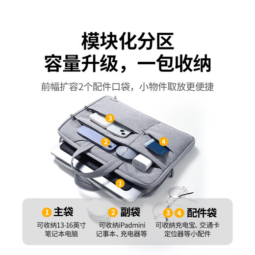 Green Link Computer Bag Portable Laptop Liner Bag 14.9-inch Storage Bag Suitable for MacBook Air Huawei Xiaoxin