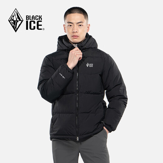 BLACKICE Tianshu PLUS Men's and Women's Light Outdoor Windproof Live Hat Goose Down 700 Puff Down Jacket Classic Black XL