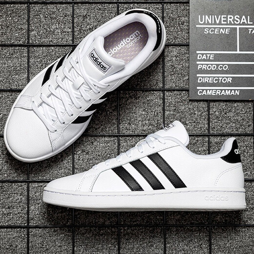 阿迪达斯 （adidas）男鞋 24夏季时尚经典男子休闲鞋帆布鞋耐磨透气小白鞋运动鞋 AW3889/白色帆布鞋 42