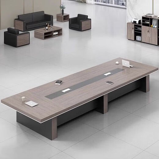 办公家具长方形大型会议桌长桌简约现代会议室洽谈桌椅组合办公桌 2.0米*1.2米会议桌