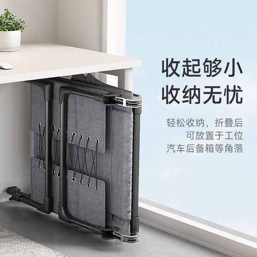 Stable folding bed lunch break folding bed single bed lounge chair camp bed office nap bed eight feet waist belt