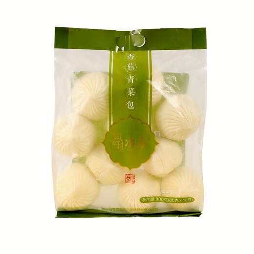 冶春食品 量贩装青菜包 800g 80g*10 家庭装 扬州包子 
