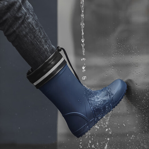 Zapatos de lluvia de tubo de tubo de moda de Bainiko zapatos de pesca impermeables al aire libre para hombres cocina anti-slip desgaste zapatos de lluvia resistentes a los zapatos de agua al aire libre zapatos de goma de trabajo