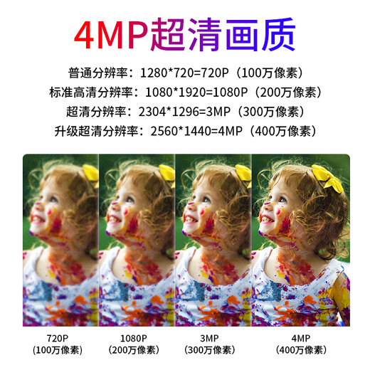 水星（MERCURY）400万摄像头家用监控器360全景无线家庭室内可对话网络手机远程门口高清 MIPC451