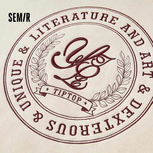 Semir Shopping Mall Same Style Women's Oversize Fever Antibacterial 2024 Winter Embroidered Fleece Top 101724116004