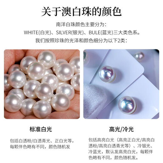 Nanxi 18k gold Australian white pearl pendant single South Sea white pearl seawater pearl necklace women's clavicle chain high quality jewelry yellow 18k gold 11-12mm+18K gold chain