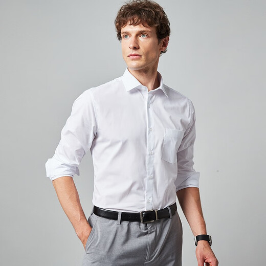 
MAILYARD/Melya long-sleeved shirt Business loose men's white versatile professional shirt 757 white plain tattoo 40