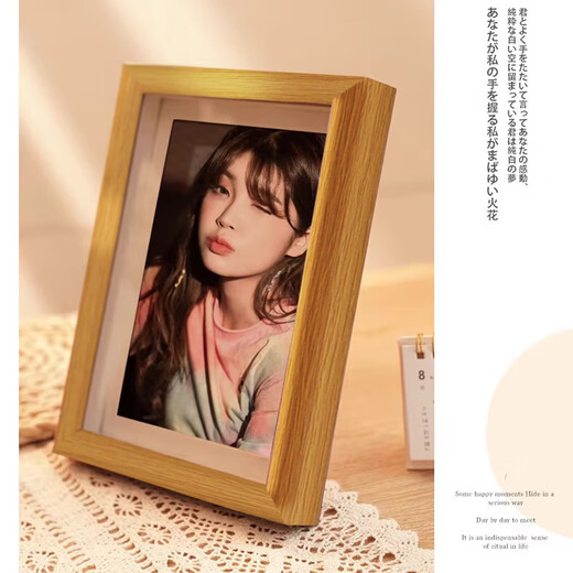 Hollow three-dimensional photo frame table 6 inches 7 inches 8 inches 10 inches a4 inches A3 student wall ornaments photo frame creative frame wood color hollow A4 (21*29.7cm) hanging recommendation