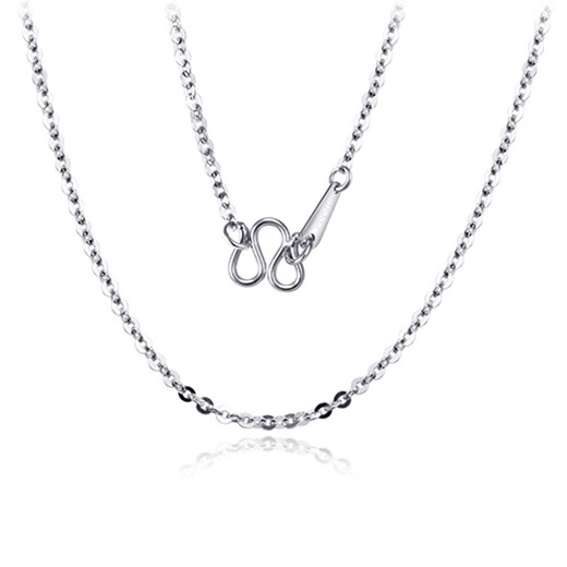 Jamie Pt950 platinum necklace for women, fashionable flash O-shaped chain, versatile platinum pendant, platinum necklace for women, clavicle chain, length 55cm, weight about 15.3-15.45g