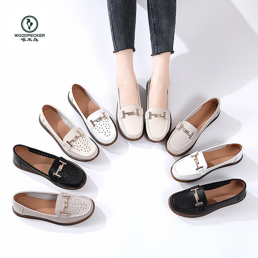 Specht Frauenschuhe Frauenschuhe Sommer-Frauenschuhe Frühling und Herbst Echte Leder-Rindfleisch-Sehne Sohle einzeln