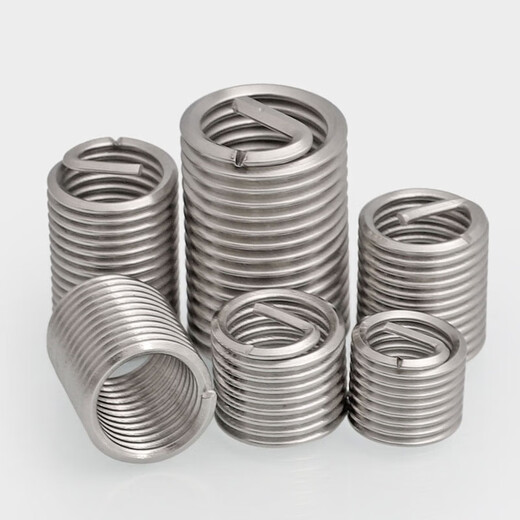 Bingneng 304 stainless steel thread braces thread protective sleeve screw sleeve steel wire sleeve spring repair steel sleeve conversion screw sleeve M12*1.75*3D 10 pieces