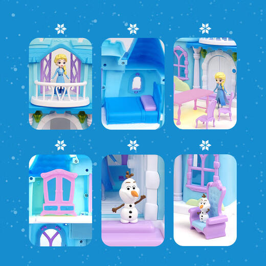 Disney Disney genuine Frozen Castle Adventure Villa Home Girl Playing House Children's Toy Gift Disney Snow Castle Adventure