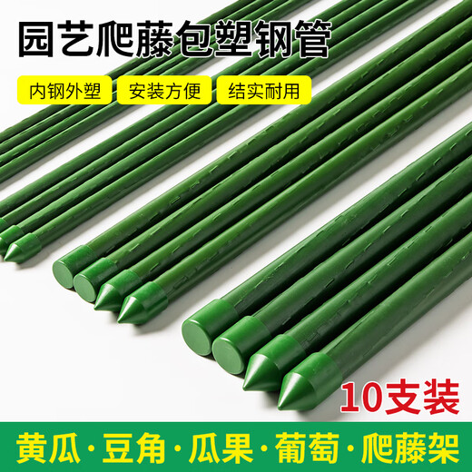 两腿跑【送货上门】爬藤架葡萄黄瓜豆角架种菜花支架庭院园艺花卉支撑杆 粗8mm长150cm10支 特大