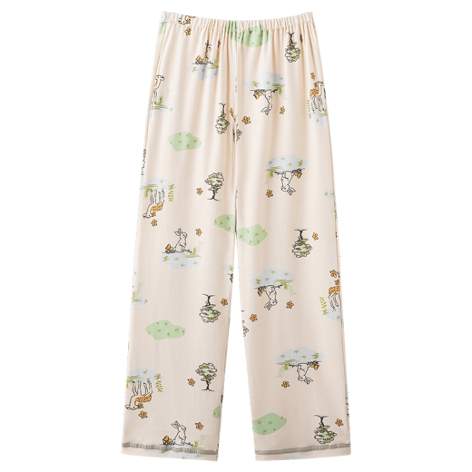 Haoye Haoye Style de ropa Spring y otoño Mujeres embarazadas Patamas Pantalones Pantalones de soporte de algodón puro Ajustable antes y después del embarazo Cartoon cómoda para pantalones de confinamiento fuera de DK1098 2XL