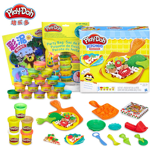 
[70% new] Hasbro (Hasbro) Pello Handmade DIY Colorful Mud Creative Kitchen Series Pizza Party + Colorful Party Pack Deliver Colorful Mud Handmade Books Children's Toy Plasticine