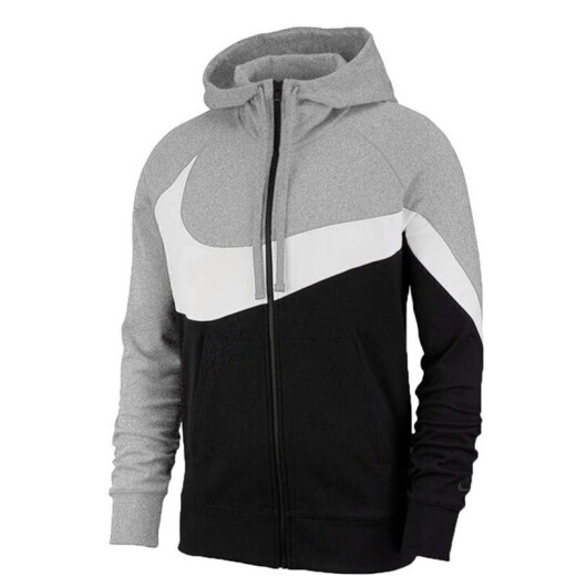 Nike (NIKE) new jacket men's summer fashion retro logo sportswear casual hooded knitted cardigan jacket AR30 AV9756-100 woven windproof stand collar M