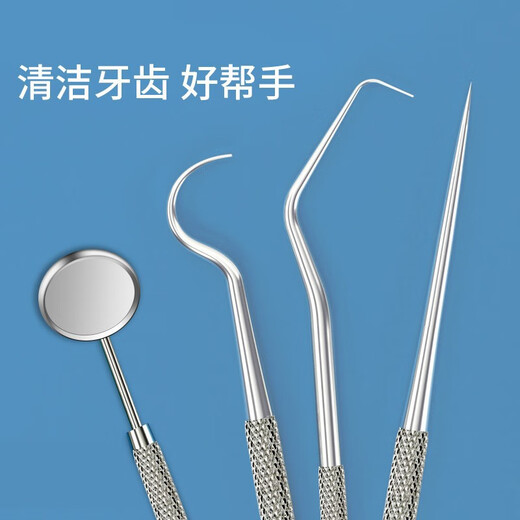 铂呐苓 牙结石神器 洁牙器牙齿科工具家用剔牙神器口腔护理清牙齿科牙 洁牙工具【五件套】