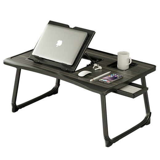 Dayijia bed computer desk notebook small table lazy folding notebook stand adjustable lifting dormitory student desk Jingsuda upgraded version drawer black gold wire