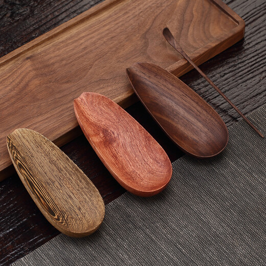 Tanyuan (Tanyuan) Tanyuan walnut tea pick set solid wood teaspoon tea shovel Kung Fu tea set rosewood tea art tea spoon Zijin tea set walnut