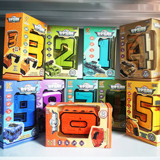 SI JIE Digital Transformation Robot Extra Large Version Toy Toy Children's Little Boy 2024 Combined Mecha King Kong Mathematics Team Grands numéros [4] - Tank