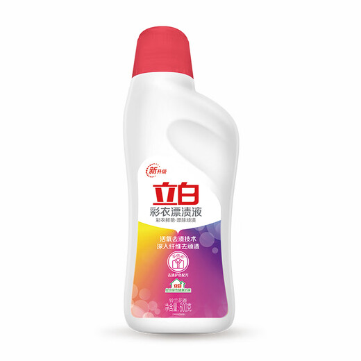Liby Activated Oxygen Color Clothing and Stain Bleaching Liquid 600g, cleans stains on colored clothing, fresh and non-irritating, rinses stubborn stains