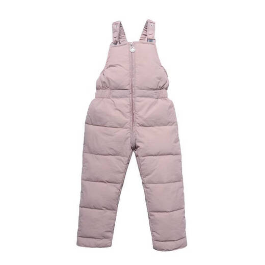 Warm winter duck new children's down cotton pants autumn and winter thickened boys and girls children's clothing winter clothing baby Korean overalls cotton pants bean green 100 cm
