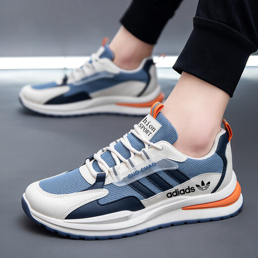 Marque Chaussures pour hommes de taille brisée Chaussures sportives 2025 Printemps et été Nouvelles chaussures décontractées Mesh Chaussures de course respirantes Chaussures décontractées AD6628-Black et rouge Plus Velvet Cotton Chaussures 38