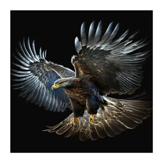 老鹰大鹏展翅霸气个性创意车贴卧室客厅玻璃门窗装饰划痕防水贴画 Q9215CM比手机大一点