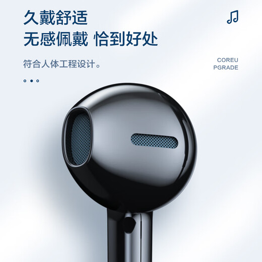 Wise Nation 3-meter extension cable computer headset wired in-ear with microphone two-in-one desktop notebook game headset e-sports live broadcast double-hole plug round head special