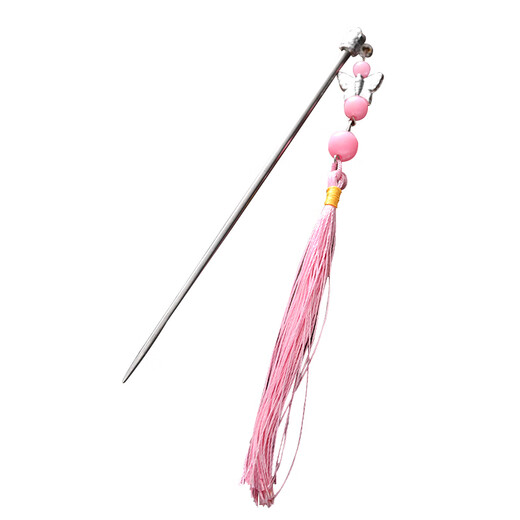 Ancient style tassel hairpin Hanfu hair accessories for children, girls, little girls, step-shape Tang suit accessories, princess baby 1# red