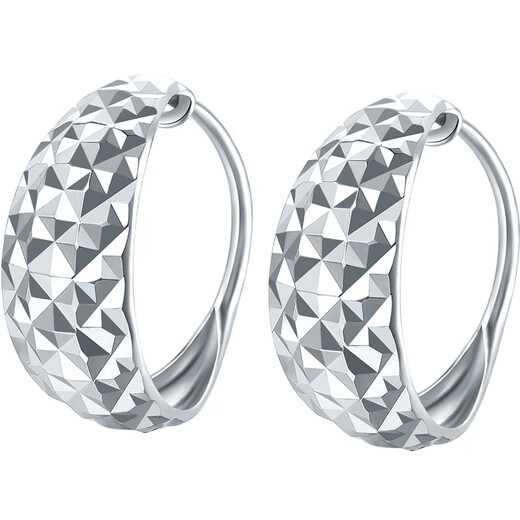 Liuguifu Jewelry PT950 Platinum Earrings Broken Ice Dawn Platinum Stud Earrings for Women PT0200057 1.7g