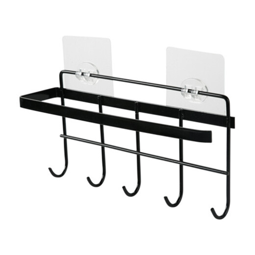 Accor kitchen hook multi-functional kitchen utensil row hook punch-free roll paper storage rack towel rack