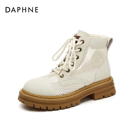 Daphne (DAPHNE) Martin boots for women's thick sole elevated mesh breathable summer casual sandals new versatile British style women's shoes beige heel height 5cm 38 (240mm) standard code