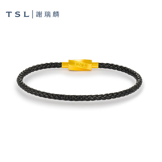 谢瑞麟（TSL）铝合金扣手绳可穿转运珠编织绳BE779-BE834 BE779-红色（细）