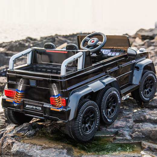 Children's electric car four-wheel remote control off-road baby toy car can sit adults and double children stroller 1-3 years old and 5 days can be explosion-proof battery safe and reliable electric drive