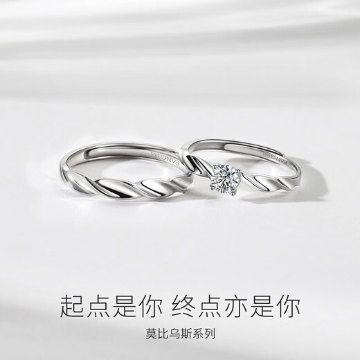 Fanci (Fanci) Shining Galaxy Couple Ring Silver Ring Gift Proposal Niche Design Birthday Confession Gift for Girlfriend Shining Galaxy Couple Ring Beijing/Next Day Delivery
