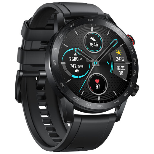 HAUNER LA LEAT 2 46 mm Stone en carbone noir Smart Sports Téléphone Watch Kirin A1 CHIP Heart Blood Oxygen Detection Bluetooth Call MagicWatch2 hommes et femmes