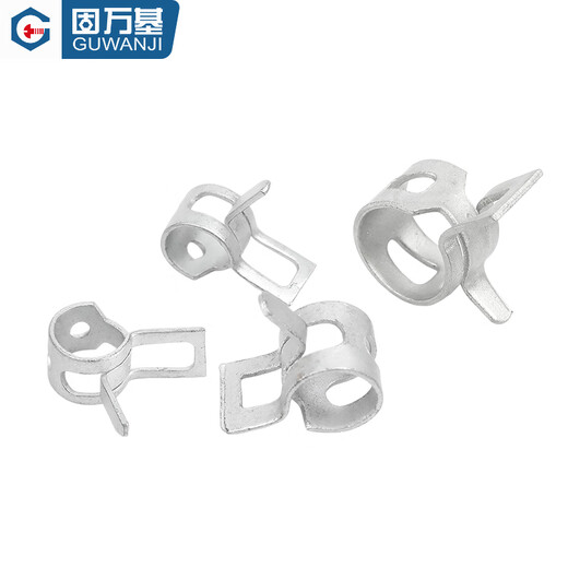 固万基达克罗弹性卡箍钢带型环箍弹簧钢卡水管油管箍65锰钢卡子Q673管夹 M20x12x1.2[10只]