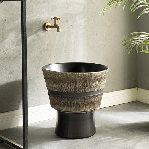 TVboop retro mop pool balcony home outdoor courtyard mop pool small size Chinese pool ceramic mop basin simple tb6010 mop pool