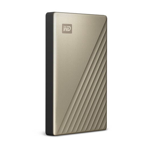 Western Digital (WD) 2,5-Zoll-Mobilfestplatte My Passport Ultra Metal Backup Encrypted Business Externe mechanische Festplatte Ultra Gold Typ-C-Schnittstelle 5 TB