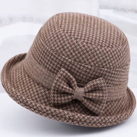 Mo Zilan middle-aged and elderly women's autumn and autumn mother's woolen hat thickened grandma hat spring and autumn style khaki one size