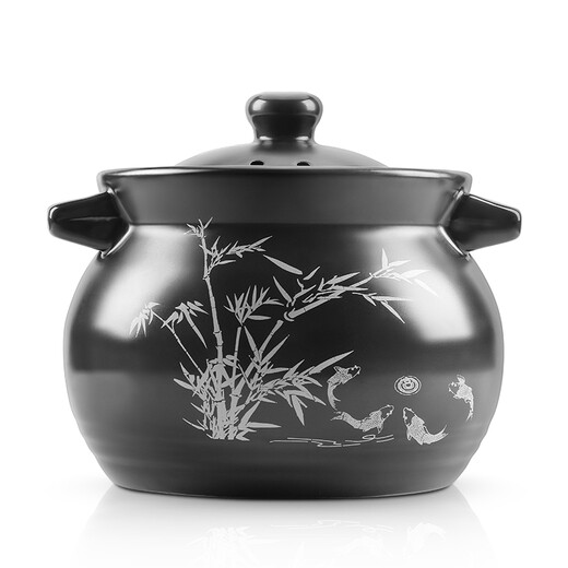 Chuidahuang ceramic pot 3.5L casserole for soup, medicine, porridge and rice stew pot, health soup pot, big belly pot for open fire use