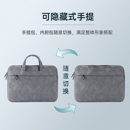 绿巨能（llano）笔记本电脑包手提15.6英寸适用苹果小米联想华为商务公文包收纳包