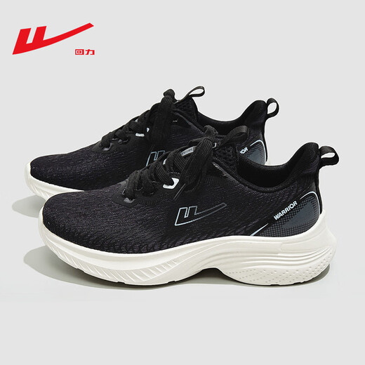 
Warrior men's shoes, sports shoes, spring and summer mesh shoes, men's thick sole shock-absorbing running shoes, fashionable lightweight casual trendy shoes, men's black 1289 39