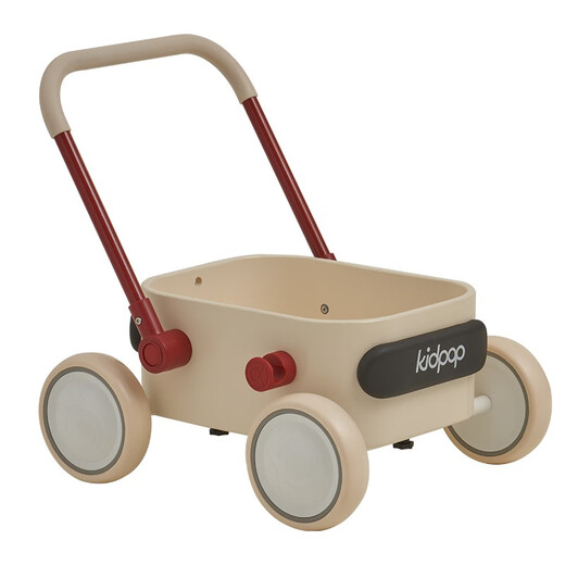 
Kidpop children's multi-function cart toy walker cart creative birthday gift for boys and girls 7-36 months of price protection red (PP material car bucket) free anti-tilt leash