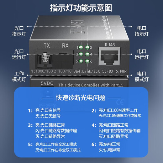 Zhongtian Communications (ZT-NET) Gigabit single-mode single-fiber optical fiber transceiver Multi-mode dual-fiber photoelectric converter Long-distance network transmitter SC interface Gigabit single-mode single fiber 3 kilometers (pair)