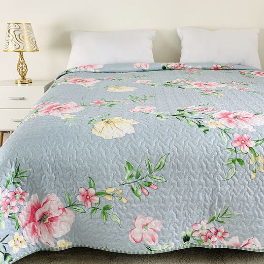 Thick quilted bed sheet, tatami bed cover, single piece, double-sided, large size double bed cover, brilliant flowers 240*280